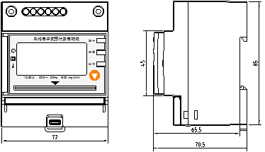 DDSY1352单相预付费电能计量表外形尺寸.png